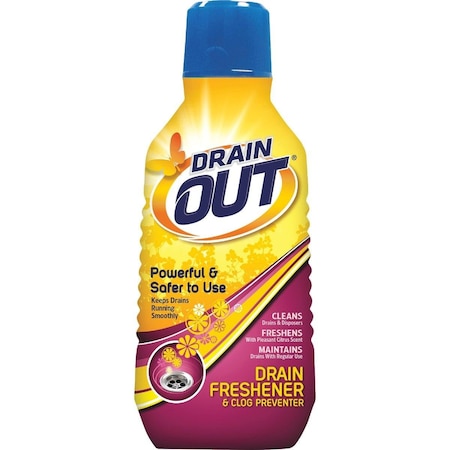 Drain Out 16 Oz. Liquid Drain Freshener & Clog Preventer DOF06N
